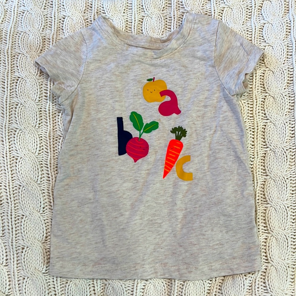 Cat & Jack abc fruits and veggies tee 3T